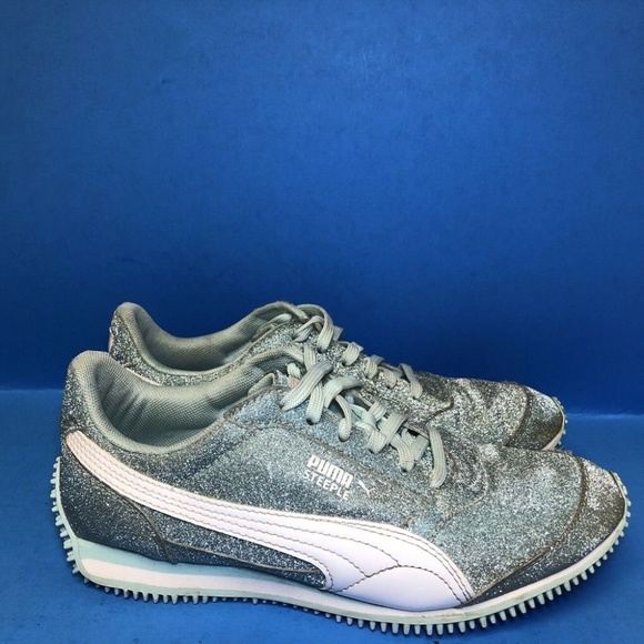 Puma Steeple GLITZ AOG Light Blue Glitter Size 5 - Picture 4 of 8